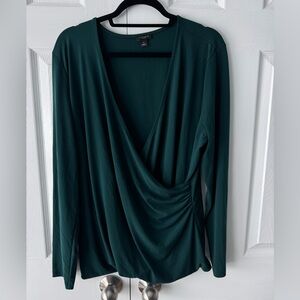 Ann Taylor Factory Deep Green Blouse
